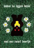 Dick Bruna, lekker lui liggen lezen met een zwart beertje, 1964, poster