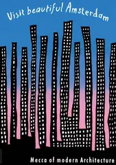 Wild Plakken, Visit beautiful Amsterdam, poster