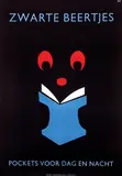 Dick Bruna, Zwarte beertjes pockets voor dag en nacht, 1961, poster