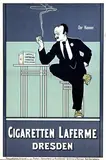 Friedrich Fritz Rehm, Cigarettes Laferme Dresden, 1896, poster