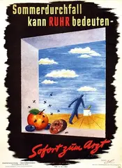 Gerhard C. Schultz, Sommerdurchfall kann Ruhr bedeuten, poster