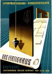 Walter E. Müller, Das Fertighaus Stuttgart, 1947, poster