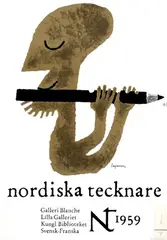 Rolf H. Lagerson, nordiska tecknare, 1959, poster