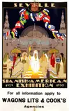 Gustavo Bacarisas, Seville, Spanish-American Exhibition, poster