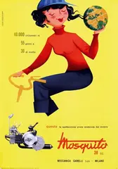 Cam Pizzigoni, Mossquito 38 cc., 1953, poster