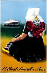 Alphons Dullaart, Holland-Amerika Linie Nieuw Amsterdam, 1949, poster