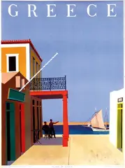 Yannis Moralis, Greece Island of Hydra, 1956, poster