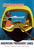 J. Clift, American President Lines Singapore, 1958, poster