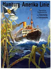Hans Bohrdts, Hamburg-Amerika Linie, 1903, poster
