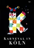 Herbert Leupin, Karneval in Köln, 1959, poster