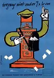 Hans P. Doebele, toegang niet onder 7x10 cm, 1956, poster