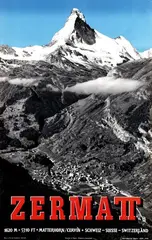 A. Perren-Barberini, Zermatt, 1954, poster