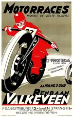 Sombeek, Motorraces Valkeveen, 1938, poster