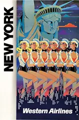 Elles Cas, Western Airlines New York, poster