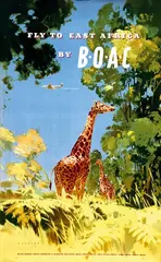 Frank Wootton, B.O.A.C Fly to East Africa, 1951, poster
