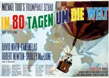 Heinz Schulz-Neudamm, Movie: David Niven & Shirley MacLane in in 80 Tagen um die Welt, 1957, poster