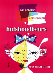 Harry N. Sierman, Huishoudbeurs Amsterdam, 1958, poster