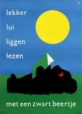 Dick Bruna, lekker lui liggen lezen, 1963, poster