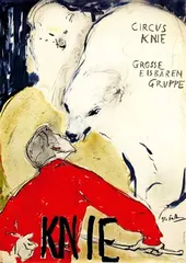 Circus Knie Grosse Eisbären Gruppe by Hans Falk, 1946, poster, sold Dec 2007