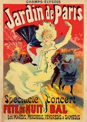 Julius Chéret, Jardins de Paris, 1890, poster
