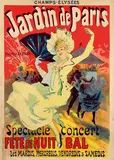 Julius Chéret, Jardins de Paris, 1890, poster