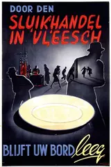 Arend Meijer, Sluikhandel in Vleesch, 1941, poster