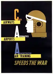 Edward McKnight Kauffer, Civil Aeronautics Administration, 1943, poster