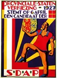 Elie Smalhout, S.D.A.P Provinciale-Staten Verkiezing, 1927, poster