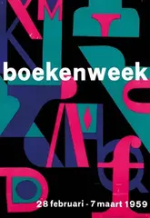 Karel Beunis, boekenweek, 1959, poster