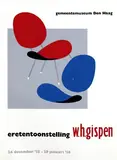Willem H. Gispen, eretentoonstelling w.h. gispen, 1955, poster