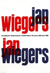 Jan Wiegers, jan wiegers, 1958, poster