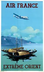 Vincent Guerra, Air France Extrême Orient, 1950, poster