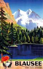 Blausee by Otto Baumberger, 1934, poster, sold May 2007