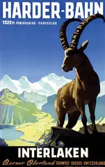 Hader-Bahn by Louis Koller, 1946, poster, sold May 2007