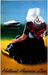 Alphons Dullaart, Holland-Amerika Line, 1950, poster