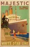 White Star Line Majestic by William James Aylward, poster, sold May 2007