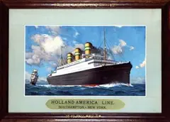 C.M. Padony, Holland America Line Southampton-New York, poster