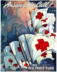 Newell C. Wyeth, Red Cross Fund Answer the Call!, 1953, poster