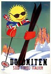 Gastone Celada, Dolomiten Süd Tirol, 1952, poster
