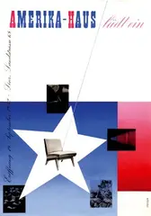 Hans Fabigan, Amerika-Haus lädt ein, 1952, poster