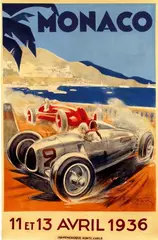 (ps. Georges Hamel) Geo Ham, Monaco, 1936, poster