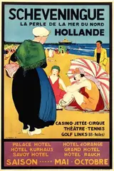 Jemmie van Hoboken, Scheveningue Hollande, 1925, poster