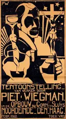 Piet Wiegman, Tentoonstelling Piet Wiegman Noordeinde-Den Haag, 1922, poster