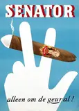 Senator alleen om de geur al! by Frans Mettes, poster, sold May 2007