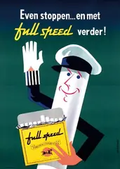 Jan Hazeveld, full speed virginia cigarettes, poster