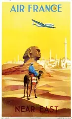 Vincent Guerra, Air France Near East, 1950, poster