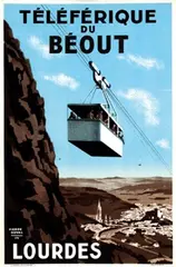 Pierre Duval, Téléférique du Béout Lourdes, 1935, poster