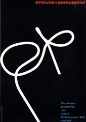Ab Klaster, evolutie+perspectief, 1963, poster