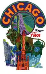 David Klein, Fly TWA Chicagao, poster