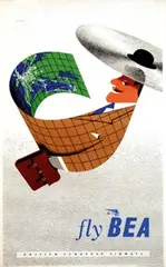 Reiss, fly BEA, 1954, poster